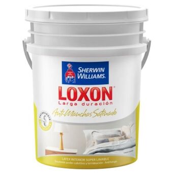 Pinturerías Rex Latex interior loxon anti-manchas satinado blanco 20 lts sherwin williams oferta