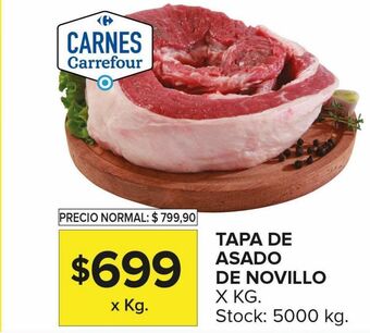 Carrefour Maxi Tapa de asado de novillo x kg oferta