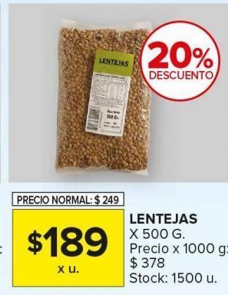 Carrefour Maxi Lentejas x 500g oferta