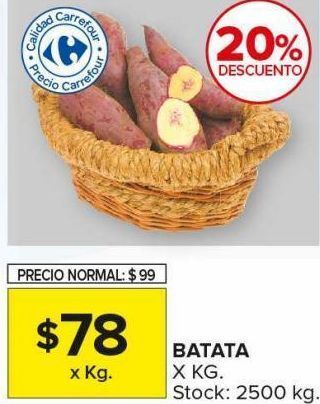 Carrefour Maxi Batata x kg oferta