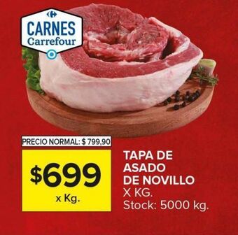 Carrefour Maxi Tapa de asado de novillo x kg oferta