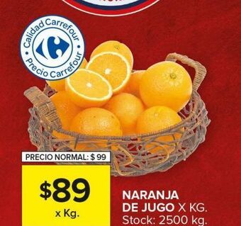 Carrefour Maxi Naranjas de jugo x kg oferta