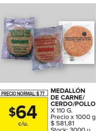 Carrefour Maxi Medallón de carne/cerdo/pollo x 110g oferta