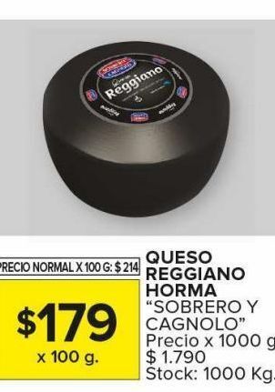 Carrefour Maxi Queso reggiano sobrero y cagnolo x 100g oferta
