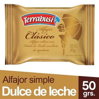 Alfajor terrabusi chocolate 50 gr x 1 uni