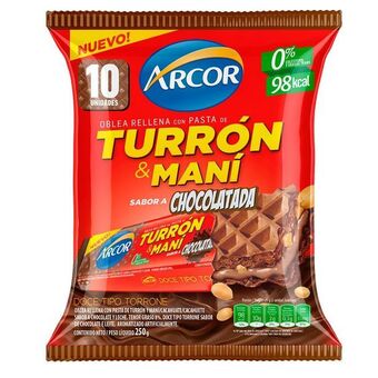 Coto Turron mani sabor chocolatada arcor paq 10 uni oferta