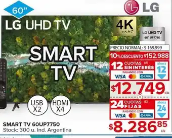 Carrefour Maxi Smart tv lg 60" 4k oferta