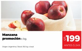 Disco Manzana promoción x kg oferta