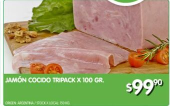 Jumbo Jamón cocido x 100g oferta