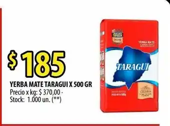 Punto Mayorista Yerba mate taragui x 500 gr oferta