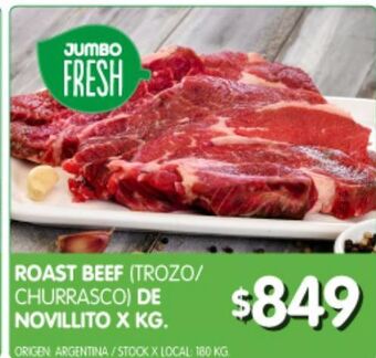 Jumbo Roast beef de novillito x kg oferta