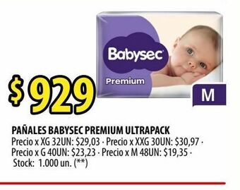 Punto Mayorista Pañales babysec premium ultrapack oferta