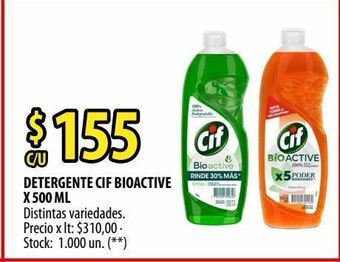 Punto Mayorista Detergente cif bioactive x 500 ml oferta