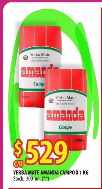 Yerba mate amanda campo x 1 kg
