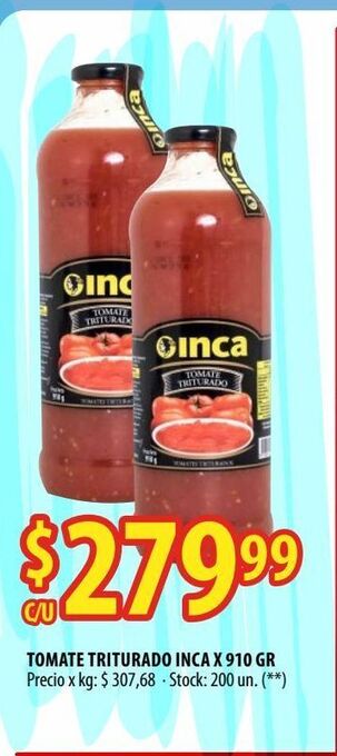 Punto Mayorista Tomate triturado inca x 910 gr oferta
