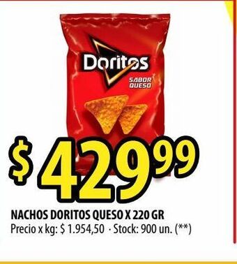 Punto Mayorista Nachos doritos queso x 220 gr oferta
