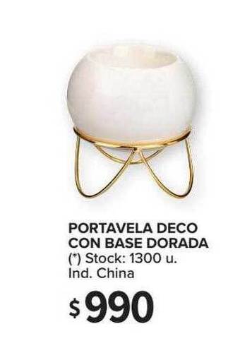 Carrefour Portavela Deco Con Base Dorada oferta