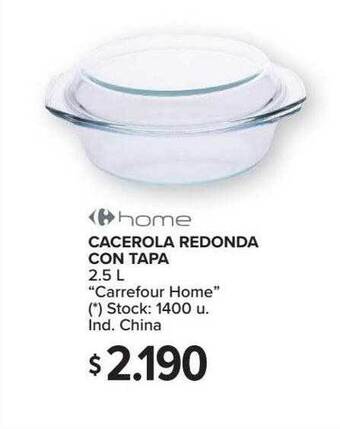Carrefour Home Cacerola Redonda Con Tapa oferta