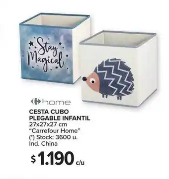 Carrefour Home Cesta Cubo Plegable Infantil oferta