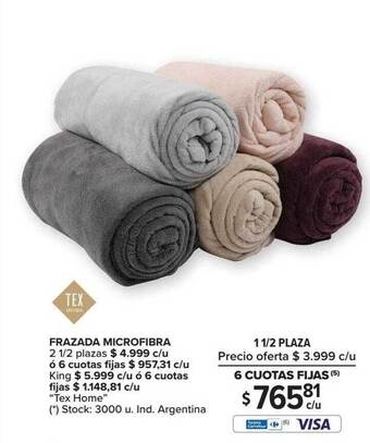 Carrefour Frazada Microfibra oferta