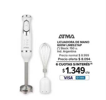 Carrefour Atma Licuadora De Mano 600w Lm8527ap oferta