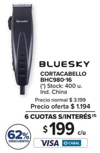 Carrefour Bluesky Cortacabello BHC980-16 oferta