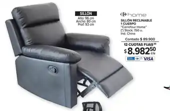 Carrefour Carrefour Home Sillón Reclinable 1 Cuerpo oferta