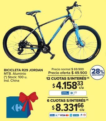 Carrefour Bicicleta R29 JOrdan oferta