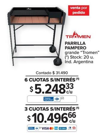 Carrefour Tromen Parrilla Pampero Grande oferta