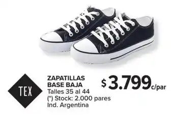 Carrefour Tex Zapatillas Base Baja Talles 35 al 44 oferta