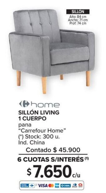 Carrefour Carrefour Home Sillón Living 1 Cuerpo oferta