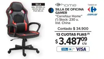 Carrefour Carrefour Home Silla de Oficina Gamer oferta