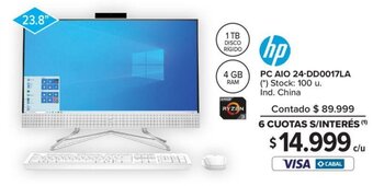 Carrefour HP PC AIO 24-DD0017LA oferta
