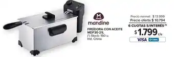 Carrefour Mandine Freídora Con Aceite MDF30-21L oferta
