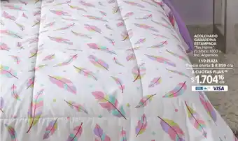 Carrefour Tex Home Acolchado Gabardina Estampada 1 1/2 Plaza oferta