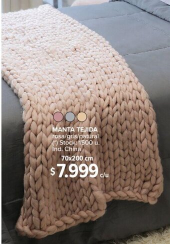 Carrefour Tex Home Manta Tejida 70 x 200 cm oferta