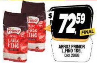 Supermercados Yaguar Primor Arroz L.Fino 1 kg oferta
