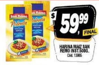 Supermercados Yaguar San Remo Harina Maiz Inst.500 g oferta