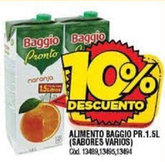 Supermercados Yaguar Baggio Alimento Pr. 1.5 L (Sabores Varios) oferta