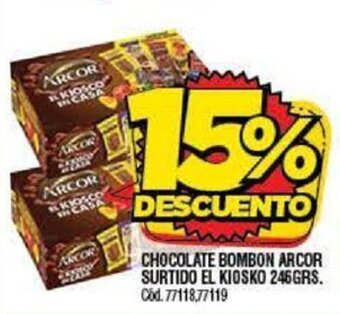 Supermercados Yaguar Arcor Chocolate Bombon Surtido El Kiosko 246 grs oferta