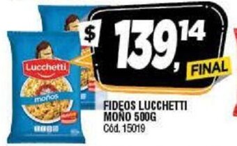 Supermercados Yaguar Lucchetti Fideos Mono 500 g oferta