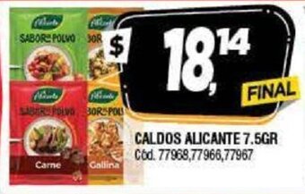 Supermercados Yaguar Caldos Alicante 7.5 gr oferta