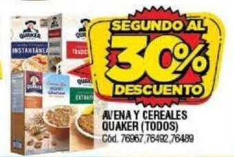 Supermercados Yaguar Quaker Avena Y Cereales (Todos) oferta