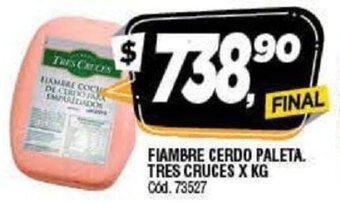 Supermercados Yaguar Tres Cruces Fiambre Cerdo Paleta x kg oferta