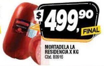 Supermercados Yaguar La Residencia Mortadela x kg oferta