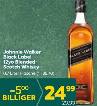 Billa Johnnie Walker Black Label 12yo Blended Scotch Whisky Angebot