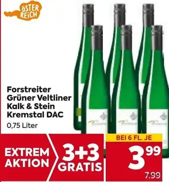 Billa Forstreiter Grüner Veltliner Kalk und Stein Kremstal DAC 0,75 Liter Angebot