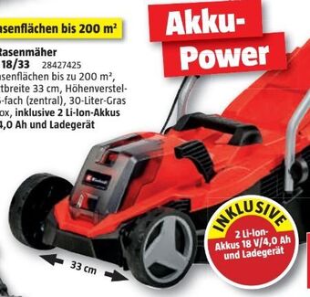 Bauhaus Akku-Rasenmäher GE-CM 18/33 Li Set Angebot