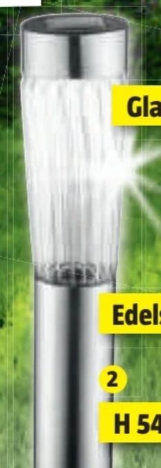 Bauhaus LED-Solarleuchte Big Glas Angebot