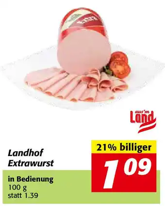 Nah&Frisch Landhof Extrawurst 100g Angebot